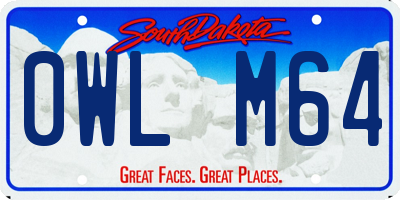SD license plate 0WLM64