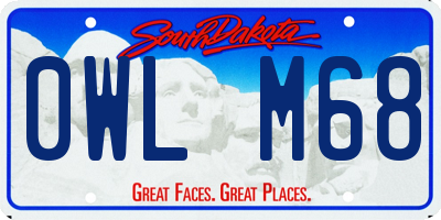 SD license plate 0WLM68