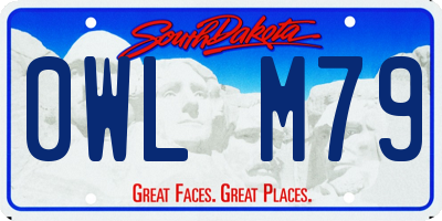 SD license plate 0WLM79