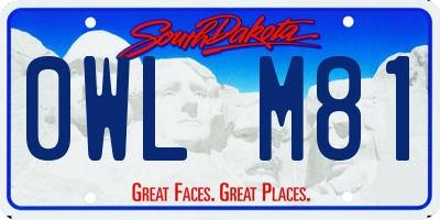 SD license plate 0WLM81
