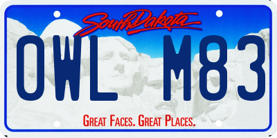 SD license plate 0WLM83