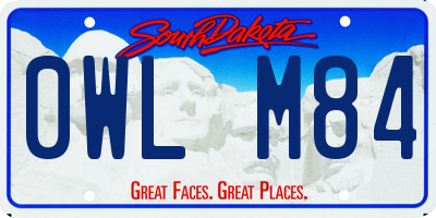 SD license plate 0WLM84