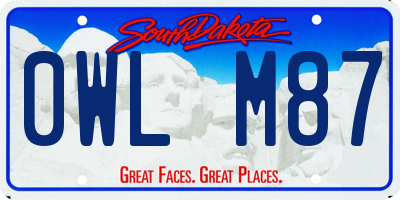 SD license plate 0WLM87