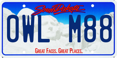 SD license plate 0WLM88