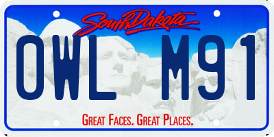 SD license plate 0WLM91