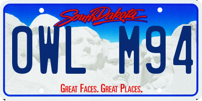 SD license plate 0WLM94