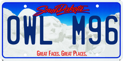 SD license plate 0WLM96