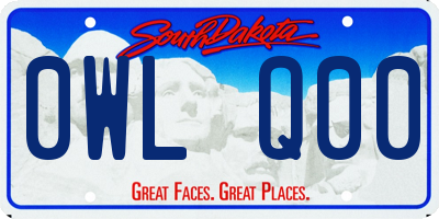 SD license plate 0WLQ00