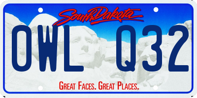 SD license plate 0WLQ32