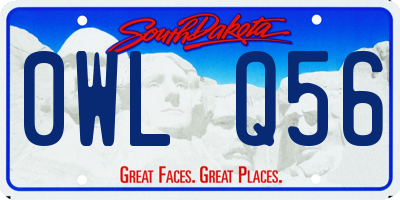 SD license plate 0WLQ56