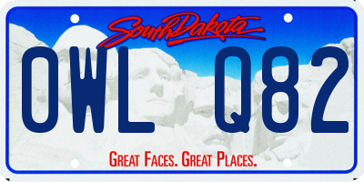 SD license plate 0WLQ82