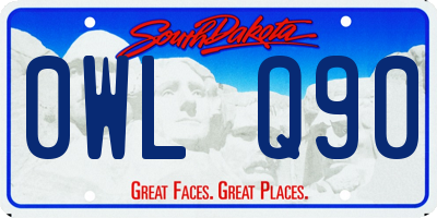 SD license plate 0WLQ90
