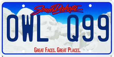 SD license plate 0WLQ99