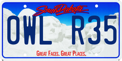 SD license plate 0WLR35