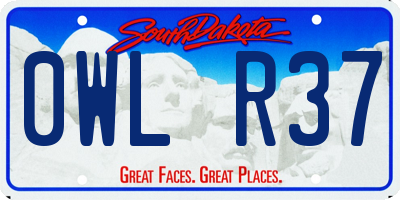 SD license plate 0WLR37