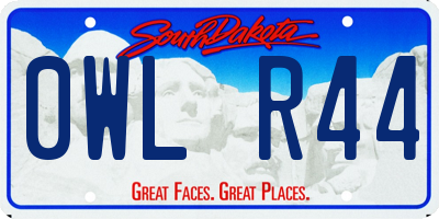 SD license plate 0WLR44