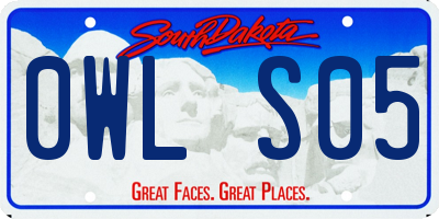 SD license plate 0WLS05