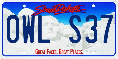 SD license plate 0WLS37