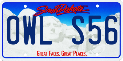 SD license plate 0WLS56