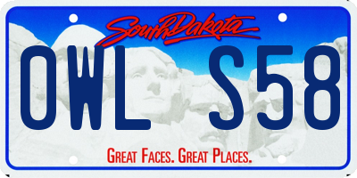 SD license plate 0WLS58
