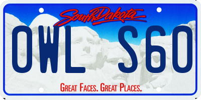 SD license plate 0WLS60