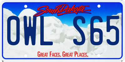 SD license plate 0WLS65