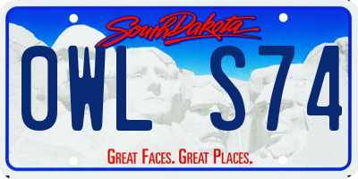 SD license plate 0WLS74