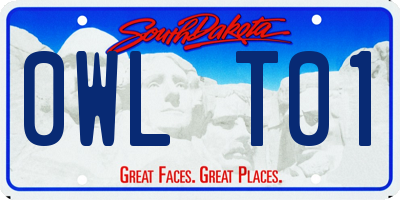 SD license plate 0WLT01