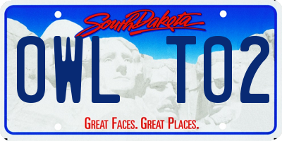 SD license plate 0WLT02