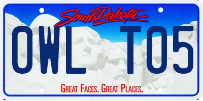 SD license plate 0WLT05
