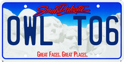 SD license plate 0WLT06