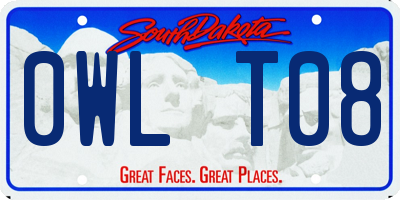 SD license plate 0WLT08