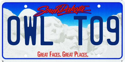 SD license plate 0WLT09