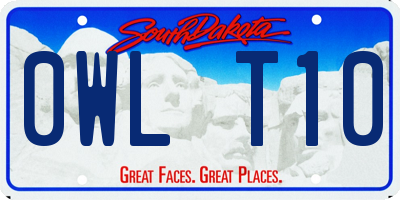 SD license plate 0WLT10