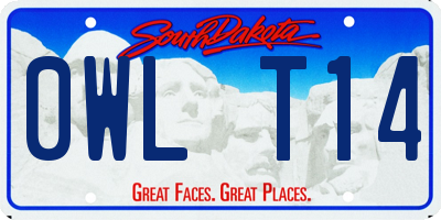 SD license plate 0WLT14