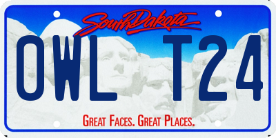SD license plate 0WLT24