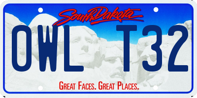SD license plate 0WLT32