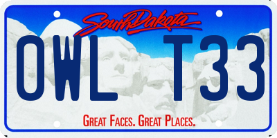 SD license plate 0WLT33