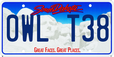 SD license plate 0WLT38