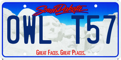 SD license plate 0WLT57