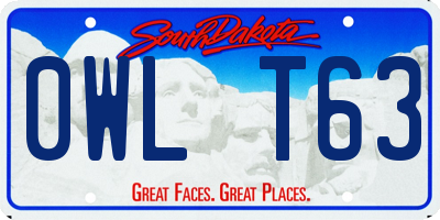 SD license plate 0WLT63