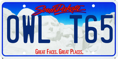 SD license plate 0WLT65
