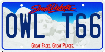 SD license plate 0WLT66