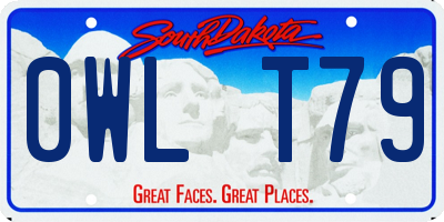 SD license plate 0WLT79