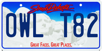 SD license plate 0WLT82