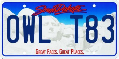 SD license plate 0WLT83