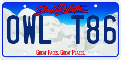 SD license plate 0WLT86