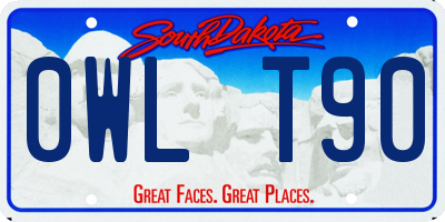 SD license plate 0WLT90