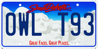 SD license plate 0WLT93