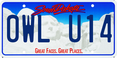 SD license plate 0WLU14
